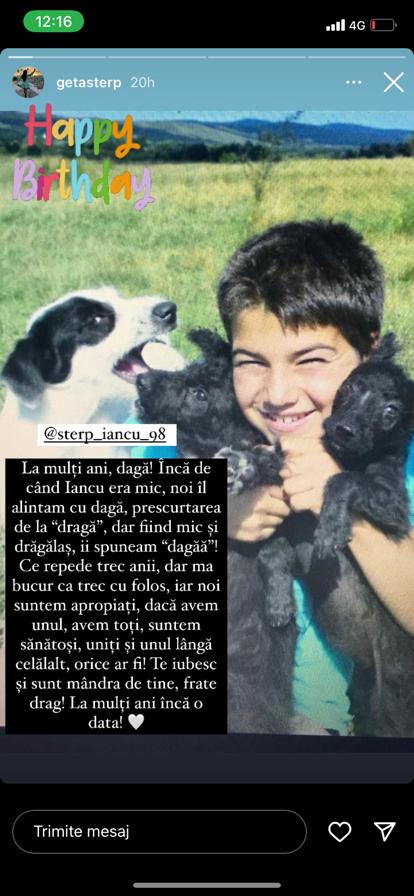 Frații Sterp, mesaje emoționante pentru Iancu Sterp. Mezinul familiei și-a sărbătorit ziua de naștere