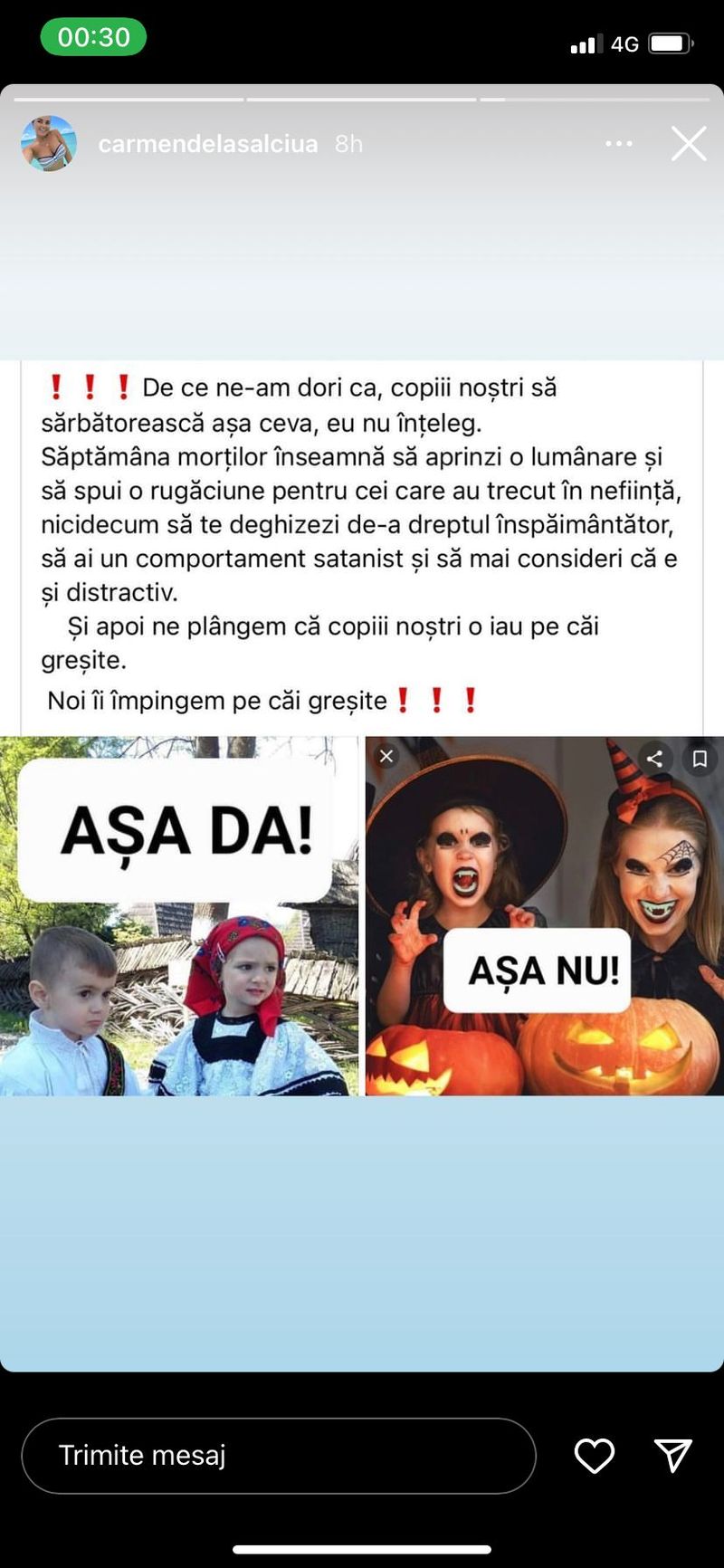 Oana Roman, declarații neașteptate despre Halloween. Vedeta a urmat exemplul lui Carmen de la Sălciua