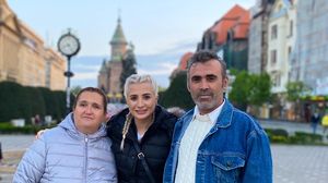 Claudia Puican și părinții săi 