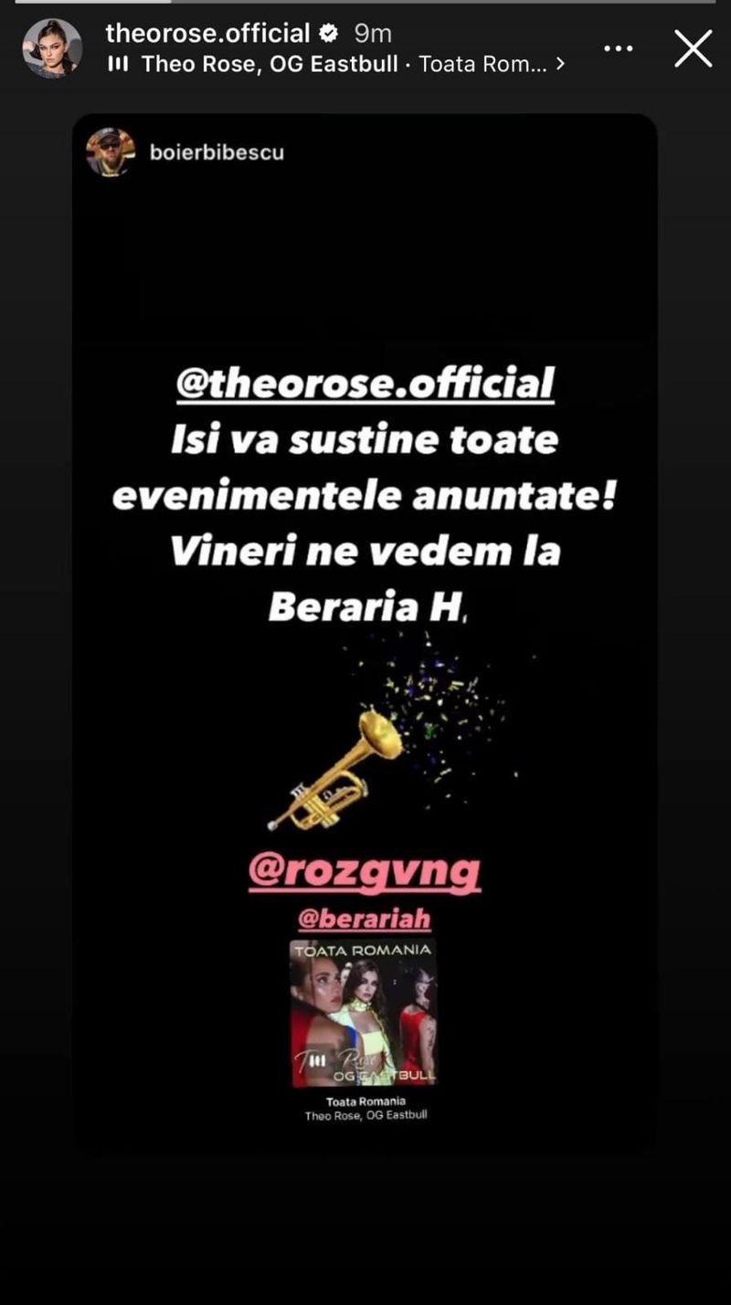 theo rose, anghel damian, sarcină, evenimente, artista