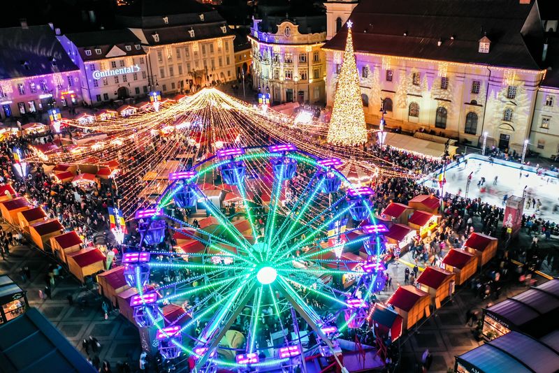 Cum arată Târgul de Crăciun 2022 de la Sibiu. Se numără printre cele mai frumoase târguri de Crăciun din Europa