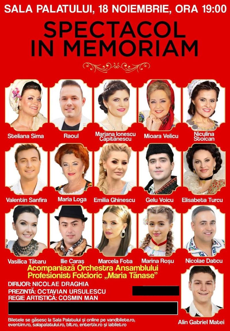 Spectacol &icirc;n memoria lui Petrică M&icirc;țu Stoian