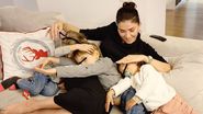 Alina Pușcaș și copiii săi 