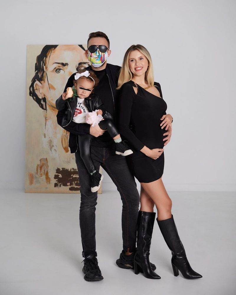 Emily Burghelea și fiica sa și Andrei