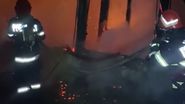 cabana arsa, incendiu, sebes, pompieri, flacari