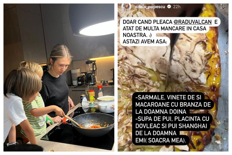 Adela Popescu și copiii ei