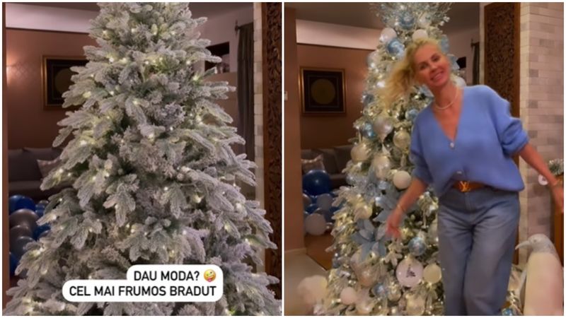 andreea banica, andreea banica craciun, brad de craciun 