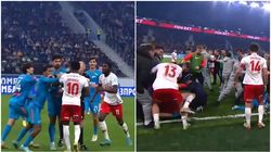 Bătaie ca în filme în Rusia, la meciul Zenit - Spartak Moscova. Arbitrul a fost nevoit să scoată 6 cartonașe roșii
