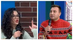 Cleopatra Stratan a roșit când Măruță i-a pus o întrebare incomodă: „Cred că deviem de la subiect”. Valentin Sanfira a intervenit: „Ce e Cleo, se uită tata la emisiune?” 
