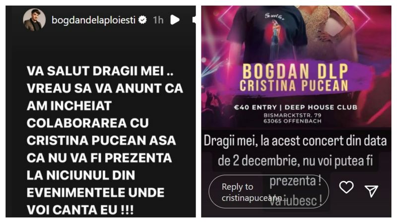 Bogdan de la Ploiești și Cristina Pucean despărțire