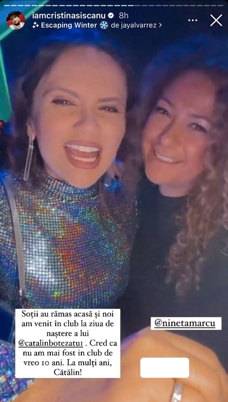 Cristina Șișcanu, fără soț la ziua de naștere a lui Cătălin Botezatu.