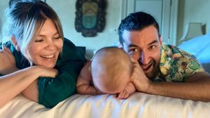 Gina Pistol și Smiley, alături de fiica lor  Gina Pistol și Smiley copil