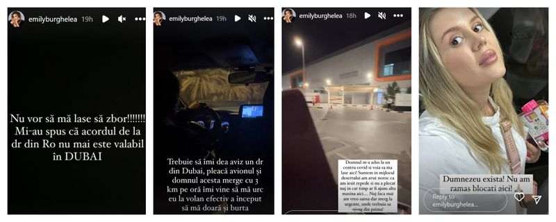 Emily Burghelea, vacanță cu peripeții