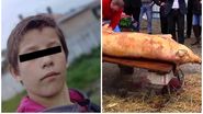 El este Andrei, băiatul de 14 ani ucis de propriul tată în timp ce tăiau porcul