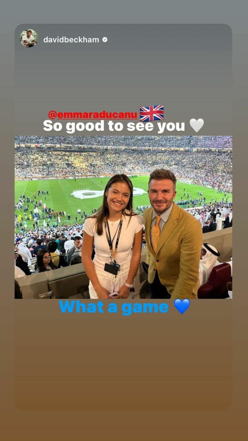 David Beckham și Emma Răducanu