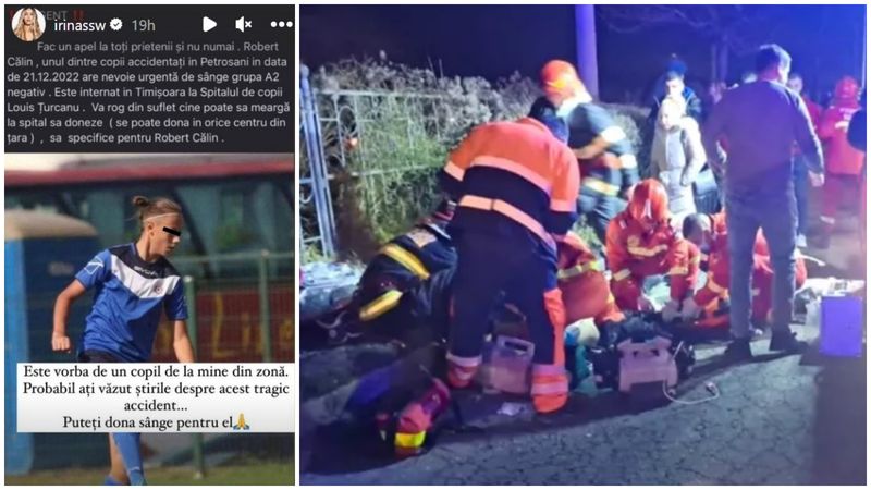 irina deaconescu apel umanitar, tragedie petrosani, copii calcati pe trecere