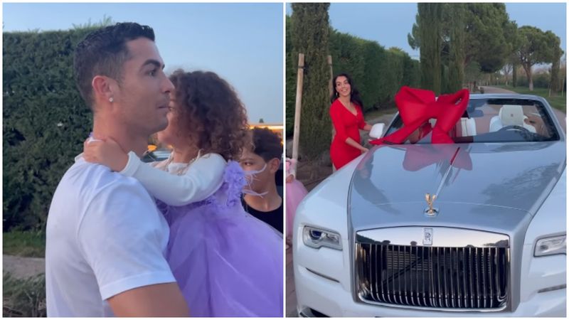 cristiano ronaldo, georgina rodriguez, georgina cadou ronaldo, bolid de lux