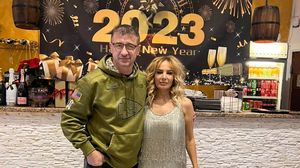 Daniela Gyorfi și soțul ei 