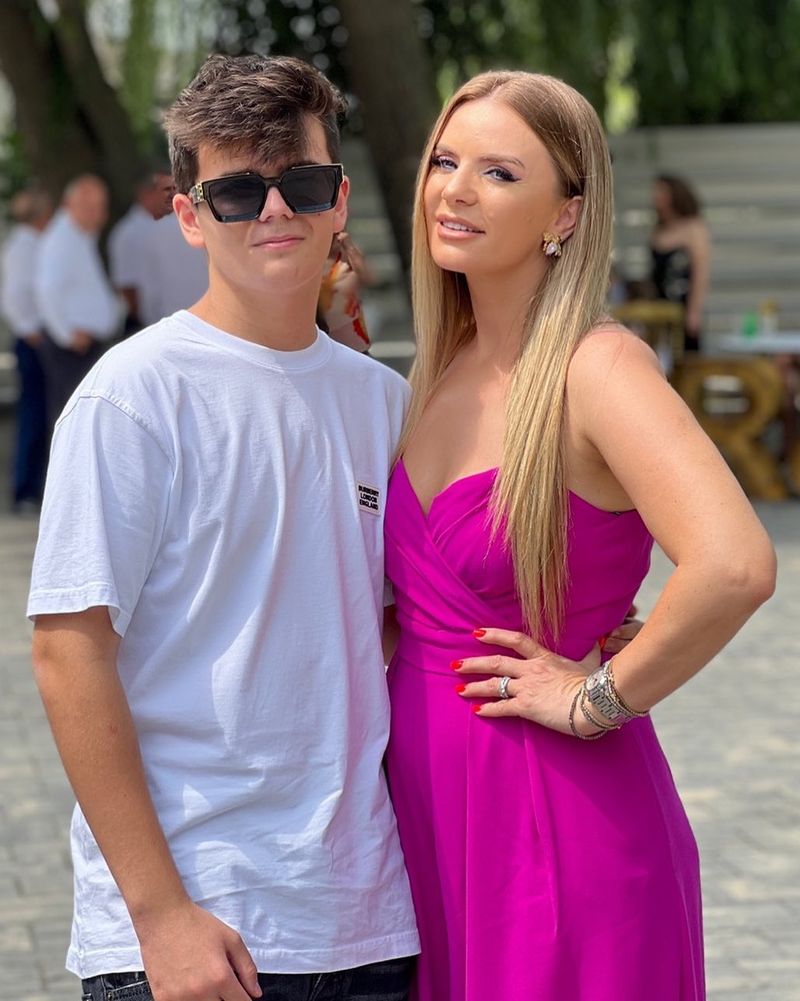 Marcela Fota și fiul ei, David