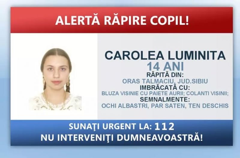 Adolescentă de 14 ani, răpită de 4 bărbați mascați