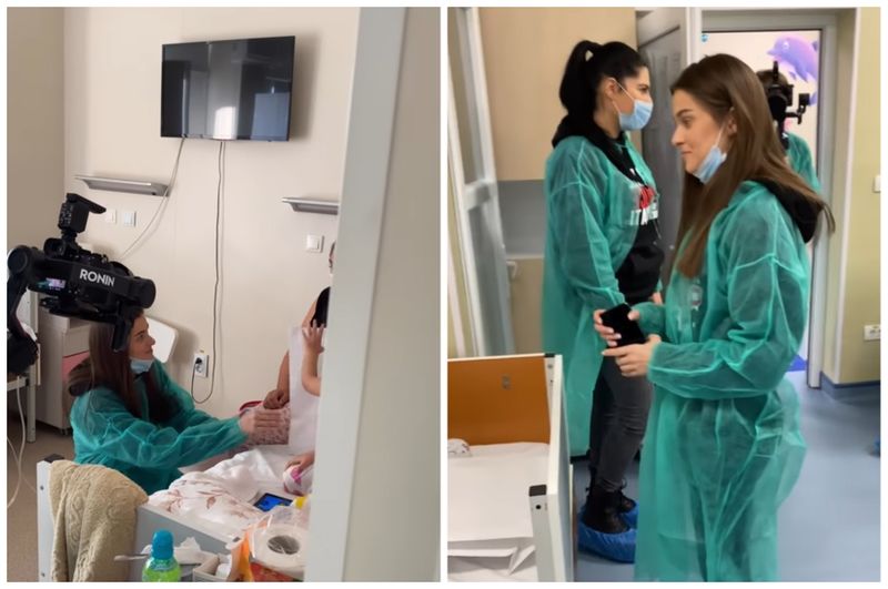 Theo Rose i-a vizitat pe copiii bolnavi de cancer.