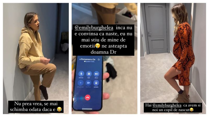 Emily Burghelea, la un pas să nască