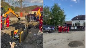 Bărbat mort după ce a fost prins sub un mal de pământ