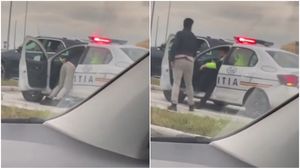 Un polițist din Călărași, lăsat cu buza umflată de un individ! Bărbatul s-a urcat peste agent în mașina de poliție, ca să-și ia înapoi actele. Cu o zi în urmă, un petrecăreț beat a plecat cu mașina oamenilor legii
