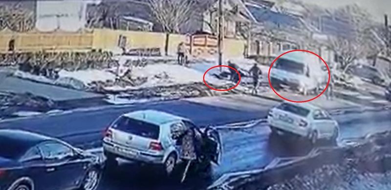 Accident fete trecerea de pietoni autoutilitară Galați