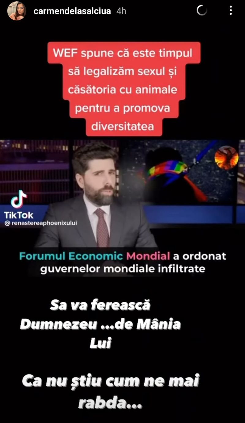 Carmen de la Sălciua, reacție vehementă