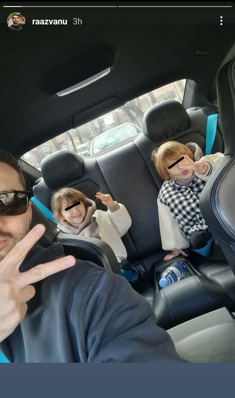 Răzvan Miheț, alături de copiii lui și ai Oanei Matache