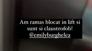 Iubitul lui Emily, blocat în lift timp de 30 de minute