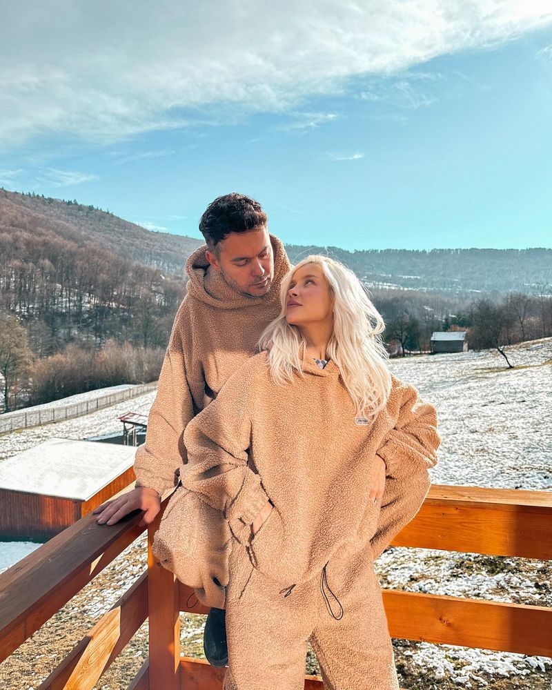 Alina Ceușan și soțul 