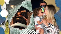 Emily Burghelea și soțul ei, în culmea disperării. Fiica lor s-a încuiat în mașină și a rămas blocată. Au fost nevoiți să spargă parbrizul: "Panică totală, Amedea are cheia în mână"