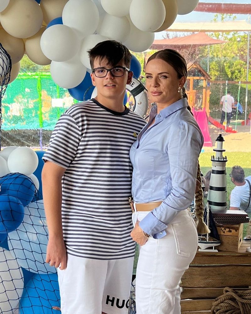 Marcela Fota și fiul ei, David