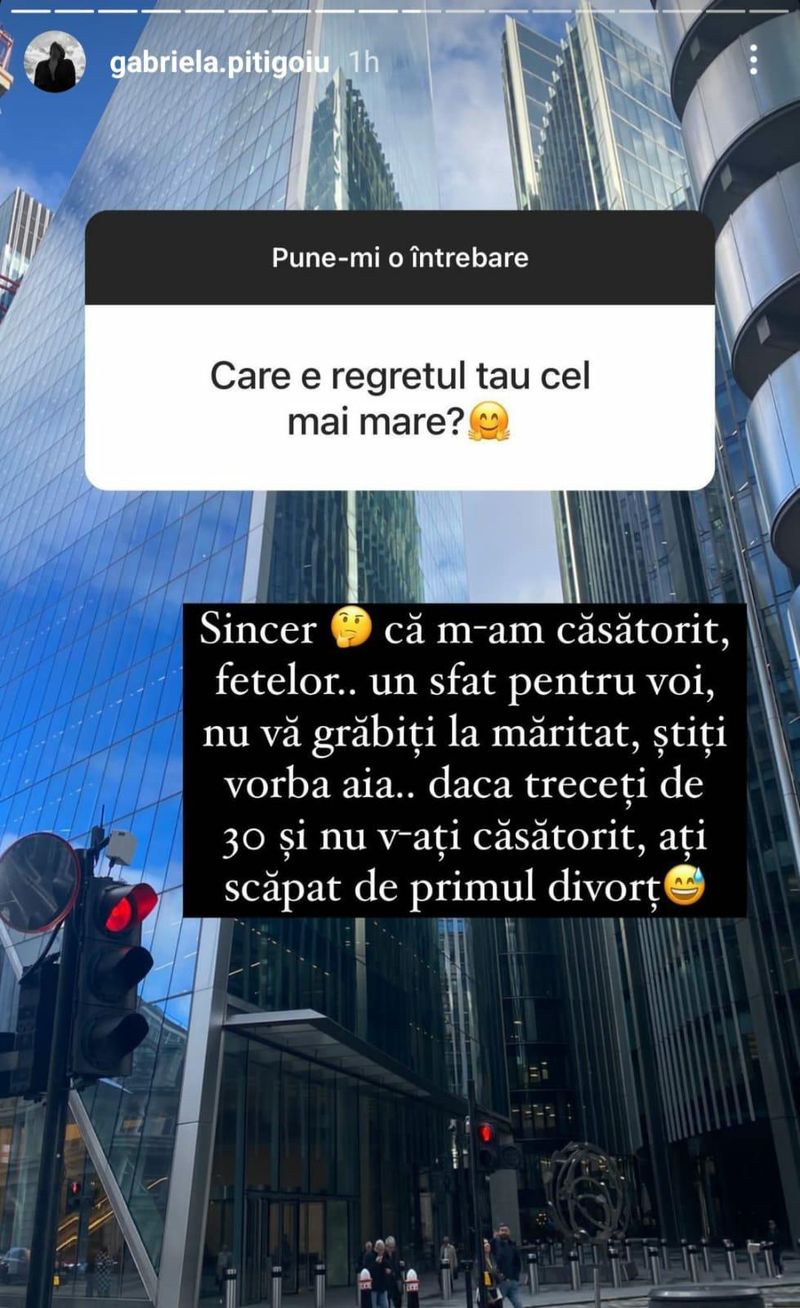 gabriela, valentin harle, divorț, mesaj, rețele de socializare, căsătorie