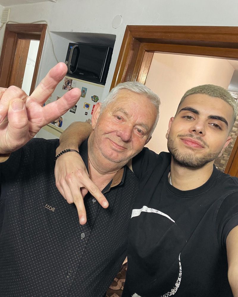 Andrei Bănuță și tatăl său 