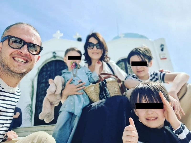 Serban Copoț și familia sa