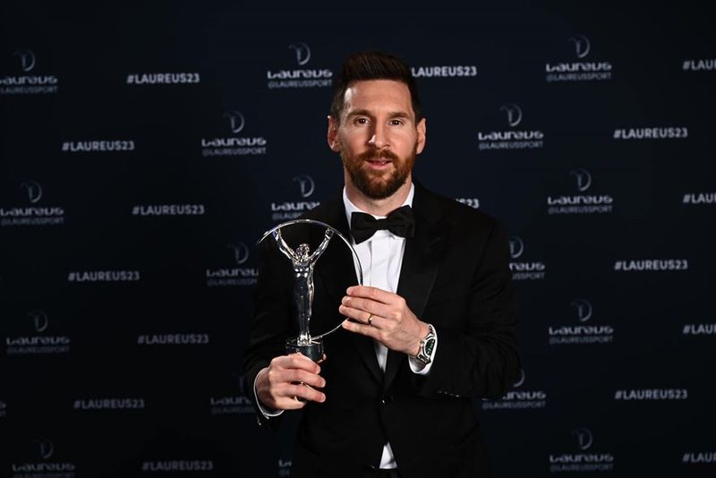 Leo Messi la decernarea premiilor Academiei Laureus