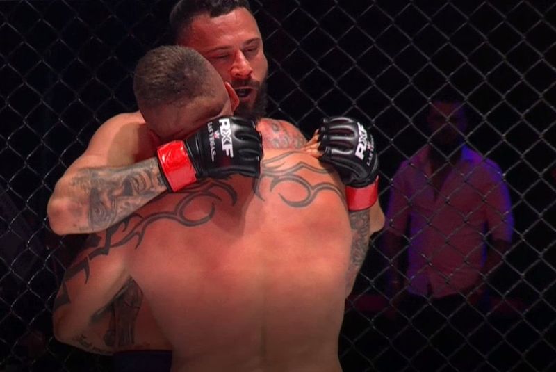 George Zănoagă și Fachiru, în timpul meciului din Gala RXF