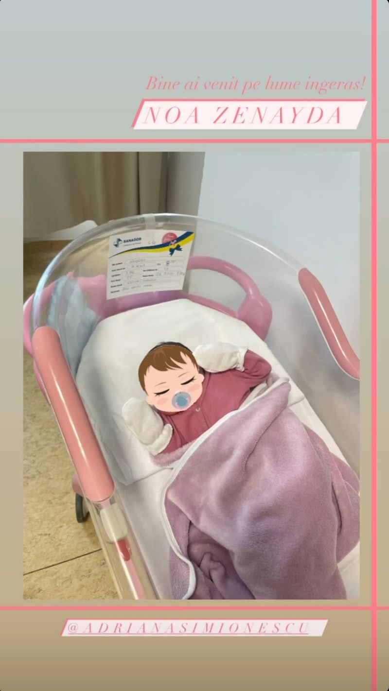 Ce nume va purta fiica Adrianei Simionescu?