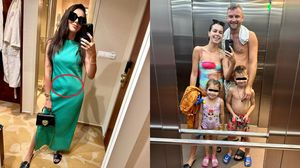 Georgiana Lobonț și soțul ei și copiii