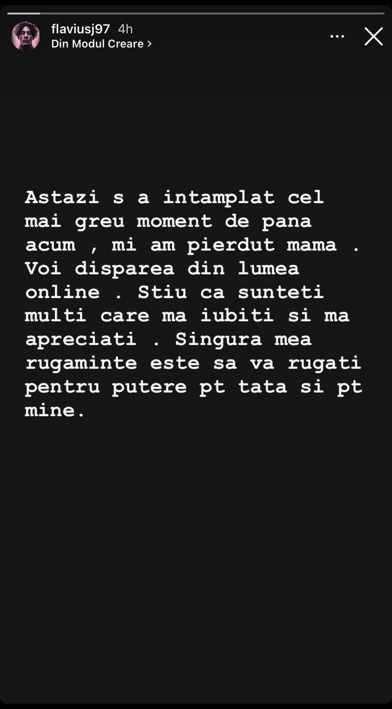 flavius de la „casa iubirii” si-a pierdut mama