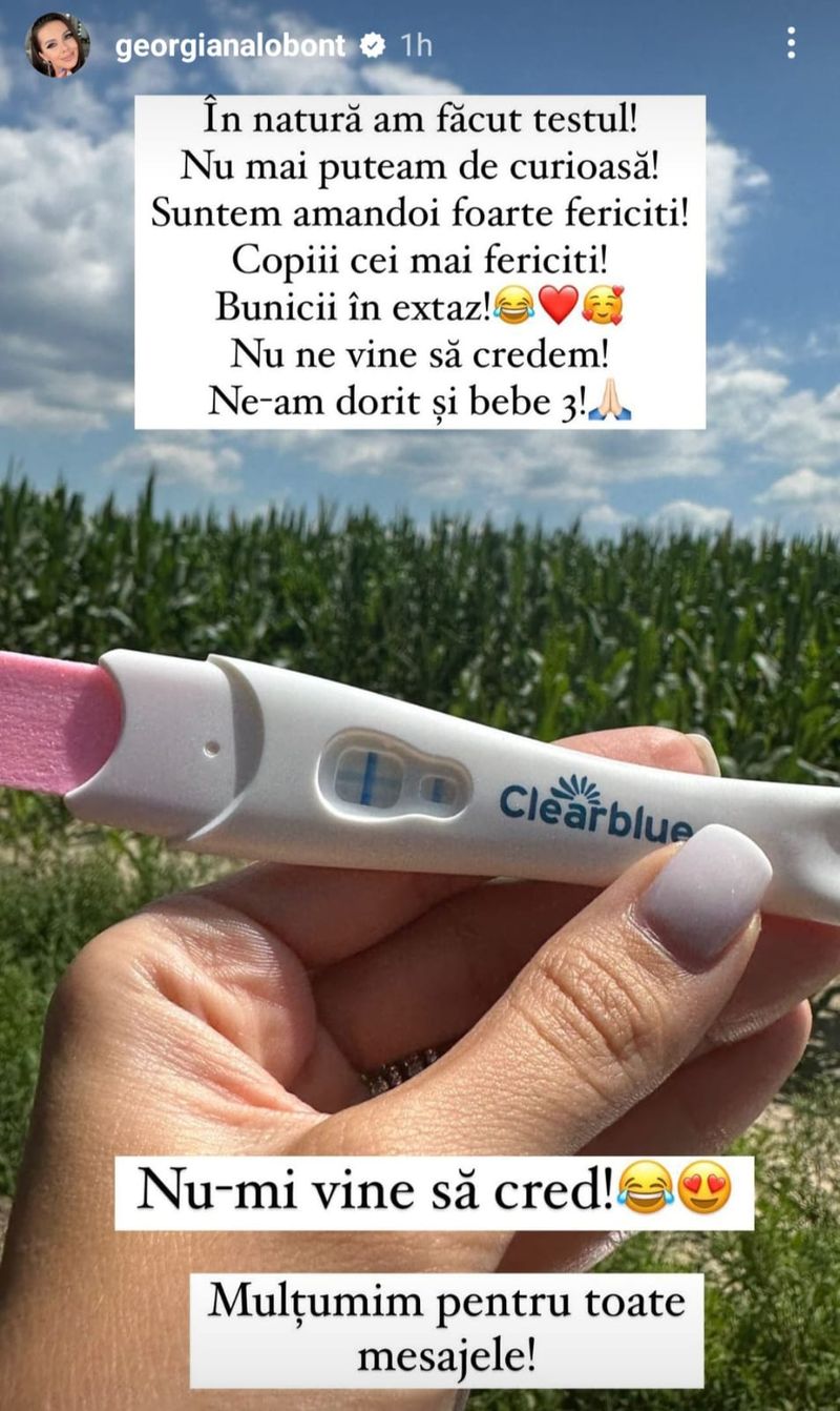 Georgiana Lobonț însărcinată a treia oară