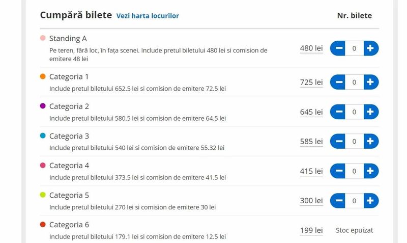 Pret bilete concert Coldplay în România