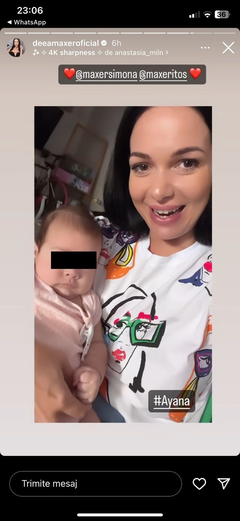 deea maxer, familie, dinu maxer, cumnata