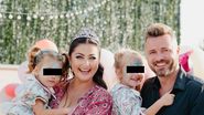 Tavi Clonda împreună cu soția lui, Gabriela Cristea și fetițele lor