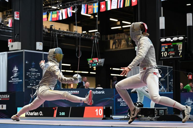 Duelul dintre Olga Kharlan și Anna Smirnova 