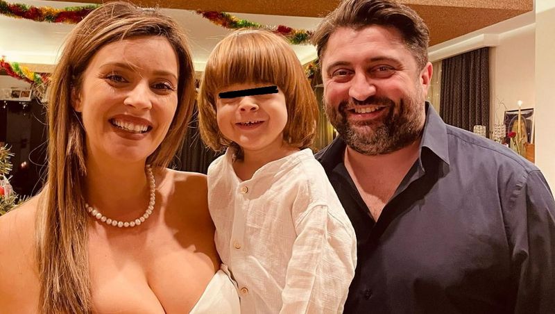 Diana Dumitrescu și soțul ei și fiul lor
