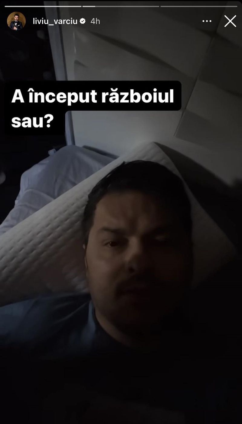 Liviu Vârciu a fost trezit în zorii zilei de un zgomot infernal